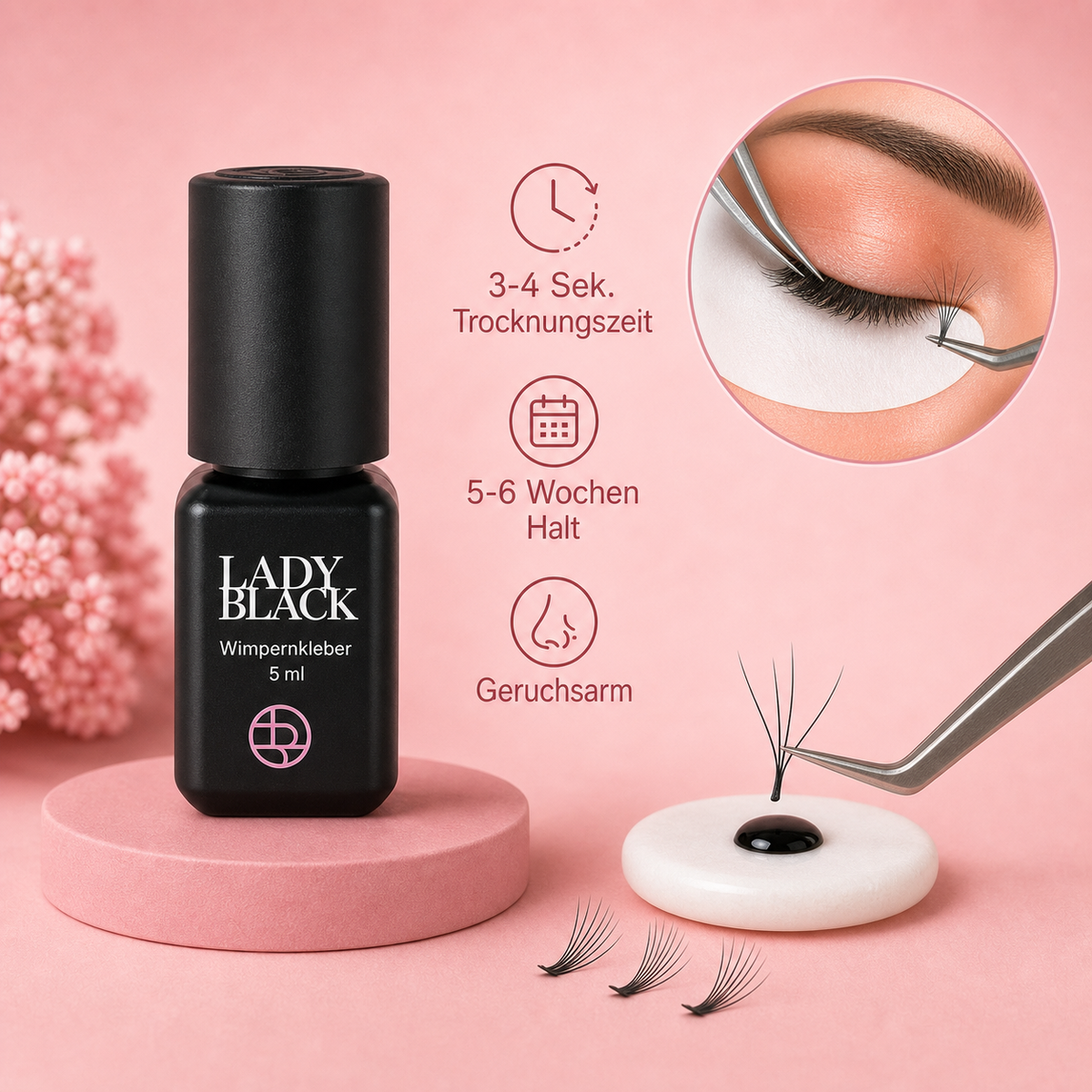NOVELYA LASHES ™ - Wimpernkleber Lady Black
